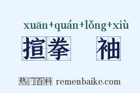 揎拳捰袖是什么意思的图片